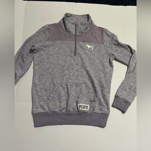 Victoria's Secret Pink lavender quarter zip lightweight sweatshirt XS